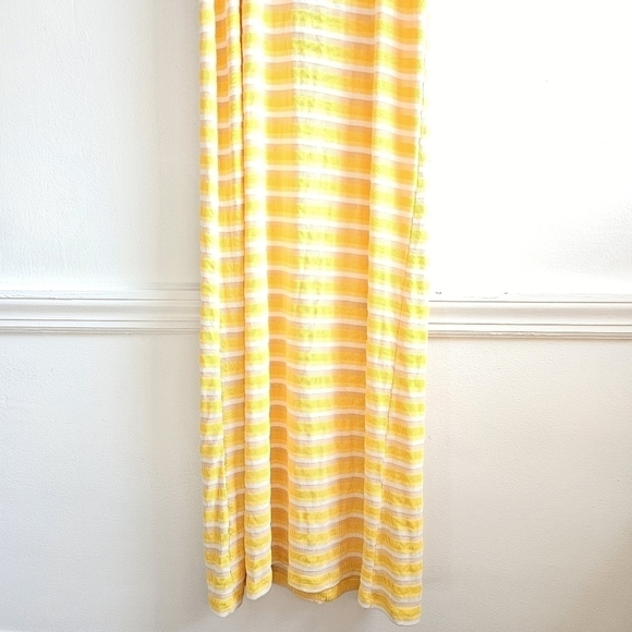 New Zara Striped Yellow Sleeveless Racerback Tank Maxi Dress NWT - Picture 12 of 14